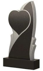 Стела вертикальная с сердцем СВС-12 — Сердца