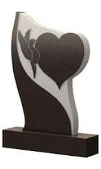 Стела вертикальная с сердцем СВС-14 — Сердца