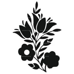 Гравировка цветы №8