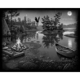 Гравировка пейзаж №6