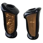 Ваза литьевая ВЦ-3 цветы и крест — cast