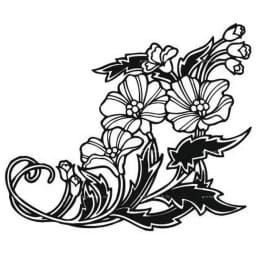 Гравировка цветы №11