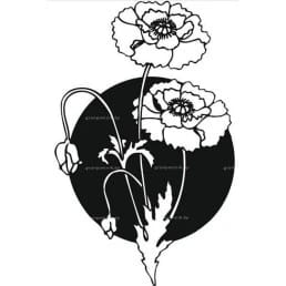 Гравировка цветы №13