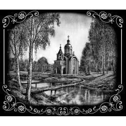 Гравировка пейзаж №23