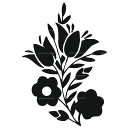 Гравировка цветы №8