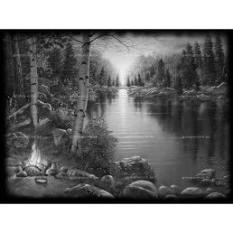 Гравировка пейзаж №2